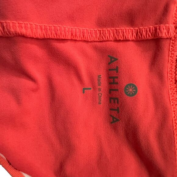 Athleta Orange and Blue Plaid Short Stretchy Tennis Skort with Pockets Size L - Picture 4 of 6